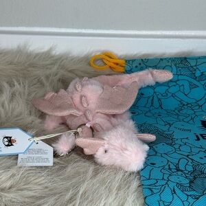 Jellycat Rose Dragon Keychain